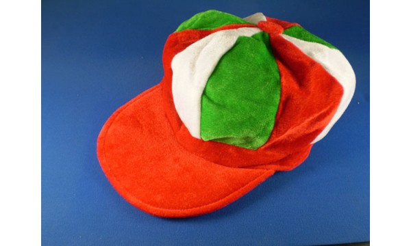 Red, White and Green Flat Cap